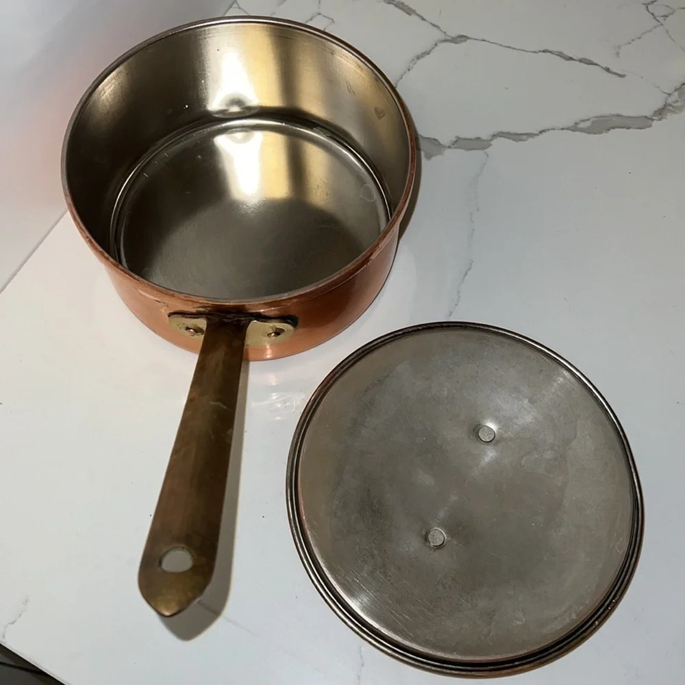 2.5Q Copper Sauce Pan Pot with Lid